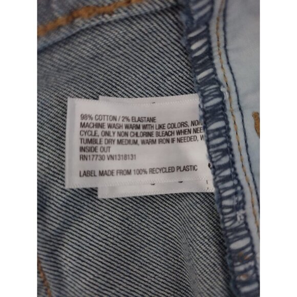 Wild Fable Women's Super High Waisted Light Wash Denim Cutout Shorts. NWT - Picture 6 of 9